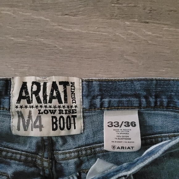 Ariat Men M4 Jeans 33x36 Low Rise Boot FIRM - Picture 3 of 8